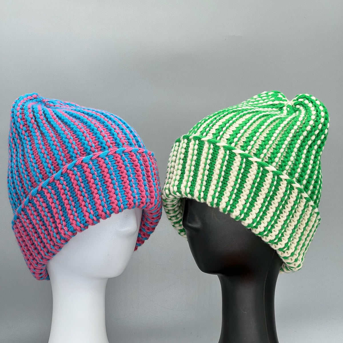 Color Block Wool Hat for Autumn and Winter Ear Protection | Embroidered Cap