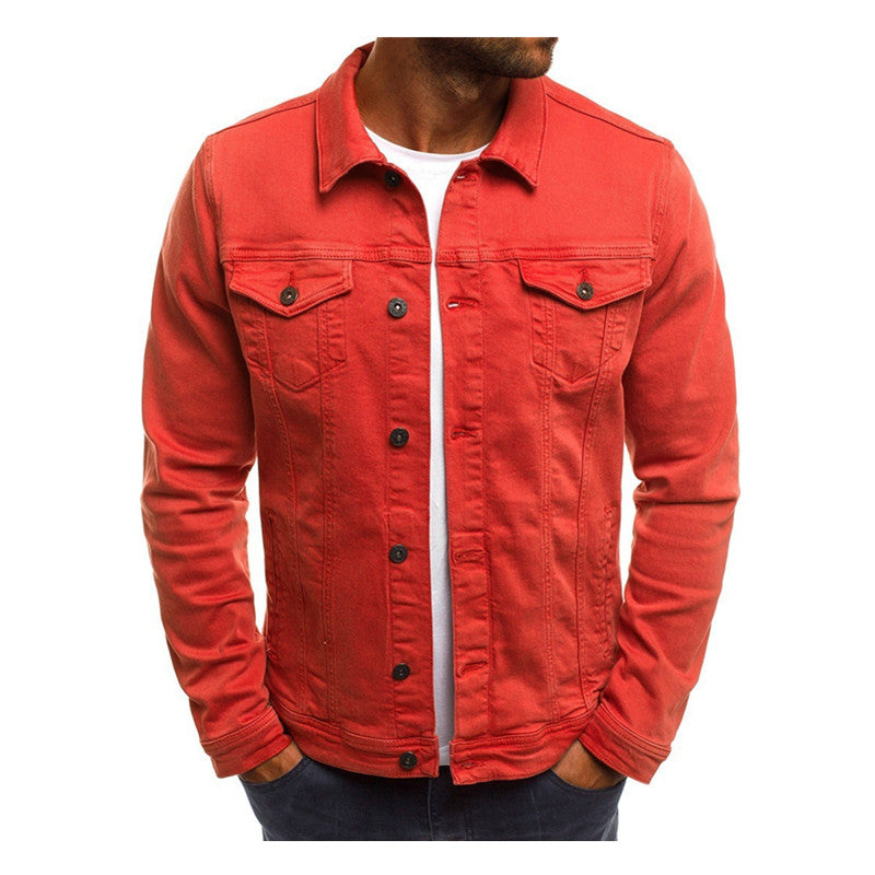 ZOGAA Men's Simple Short Denim Jacket for Autumn/Winter