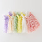 Sweet Summer Spaghetti-Strap Gauze Skirt for Girls