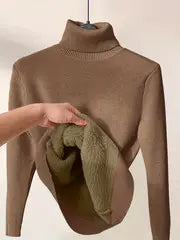 Women's Elegant Turtleneck Winter Sweater - Thick, Warm Knit Pullover | Streetwear