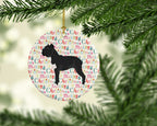 Cane Corso Merry Christmas Ceramic Ornament