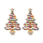 Exaggerated Hollow Christmas Tree Earrings for Women