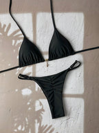 Halter Triangle Thong Bikini