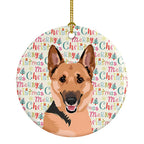 German Shepherd Black and Tan #1 Christmas Ceramic Ornament