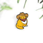 Cowboy Cat Enamel Pin Brooch