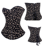 Women's Gothic Corset Top with Skull Design for Performances
