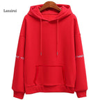 Women's Velvet Hoodie with Embroidered Casual Tops | Streetwear