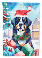 Bernese Mountain Dog Christmas Garden Flag