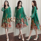 Chic Floral Cotton Dress for Plus Size Women