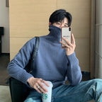Men's Winter Loose Turtleneck Sweater in Harbor Style
