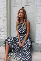 2024 Spring Summer Fashion Floral Polka Dot Dress