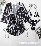 2023 Women's Long Sleeve Three-Piece Bikini Set