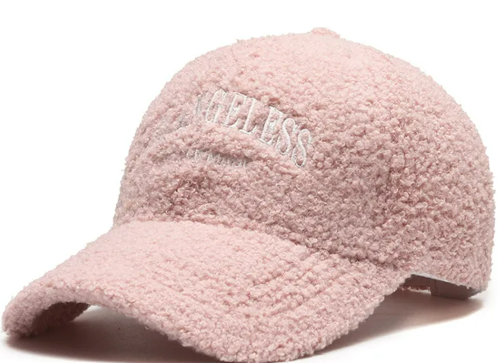 Lamb Wool Hat Autumn Winter Cap | Embroidered Cap