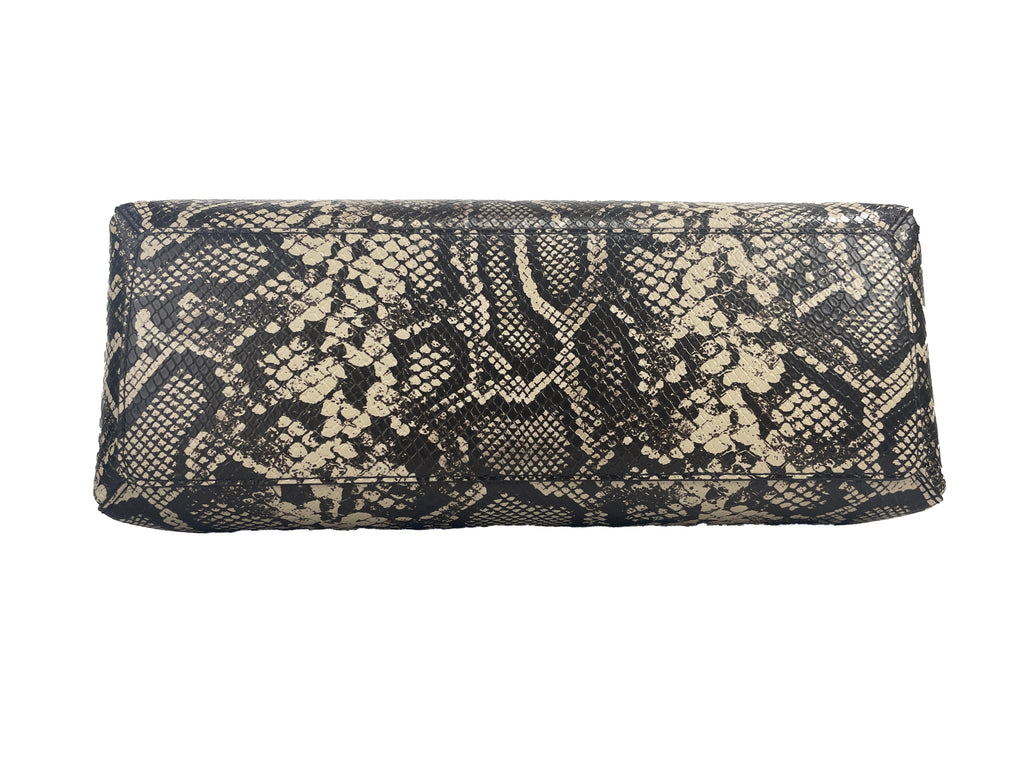 Michael Kors Reed Large Snake Skin Belted Satchel
