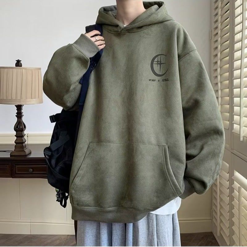 Men's Suede Hoodie - 2023 Fall Vintage Casual Wear | Streetwear