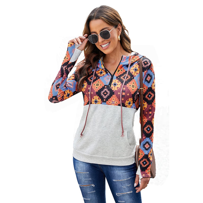 Long-sleeved Women's Casual Half Cardigan Sweater