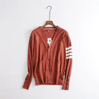 Knit Cardigan with Collar for Women - Spring & Autumn