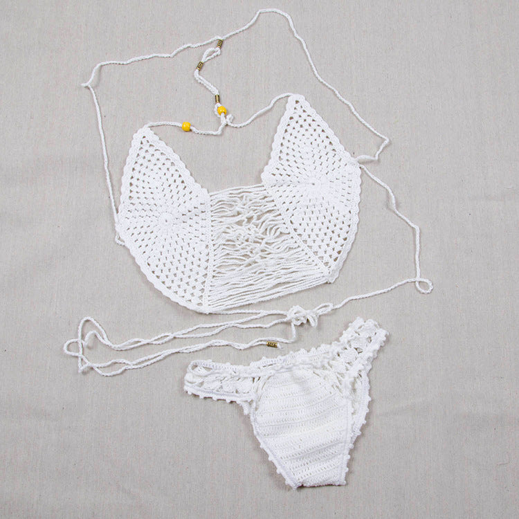 Handmade Crochet Sexy Hollow Women's Swimsuit Set