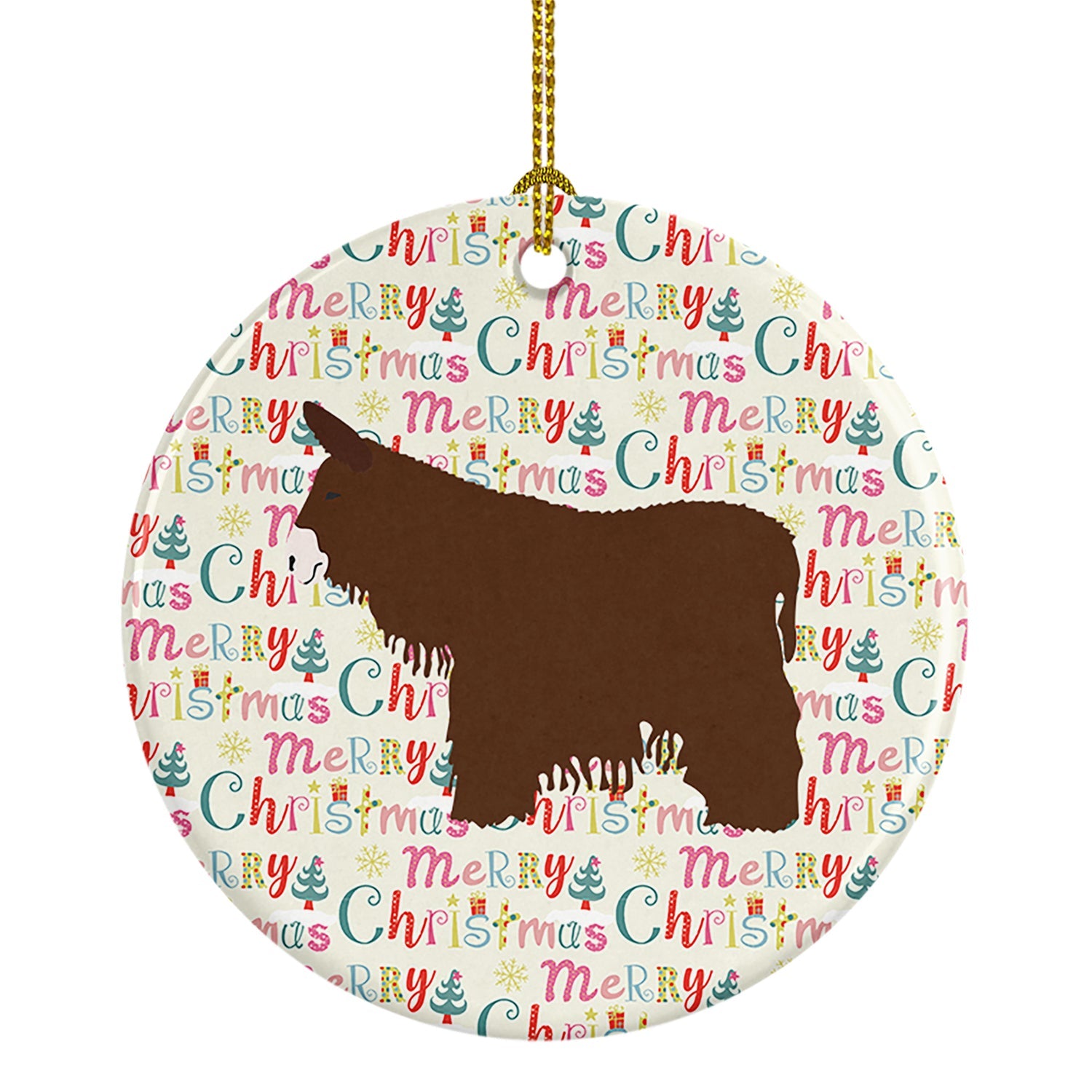 Poitou Poiteuin Donkey Christmas Ceramic Ornament