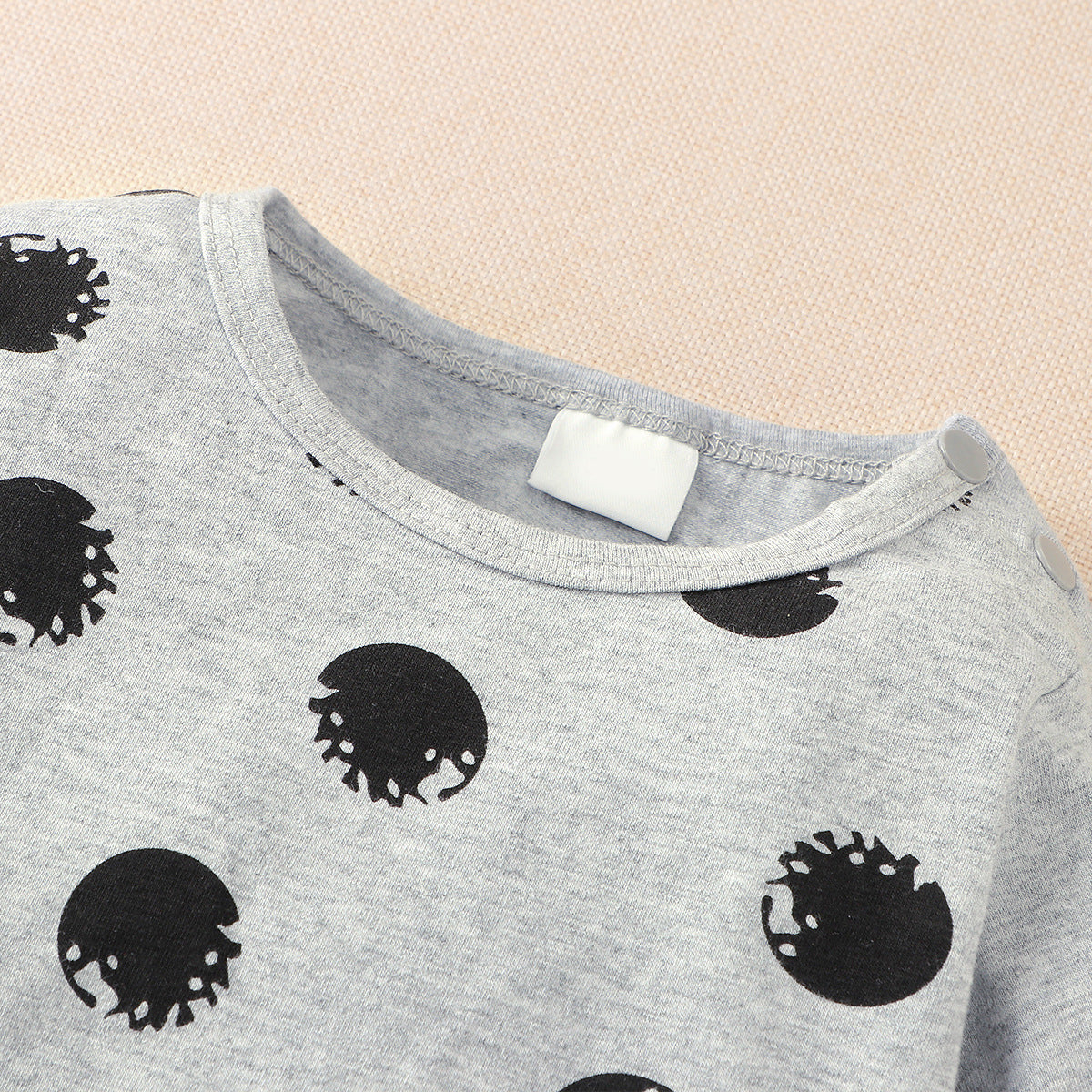 Autumn Winter Baby Footprint Letter Long Sleeve Bodysuit