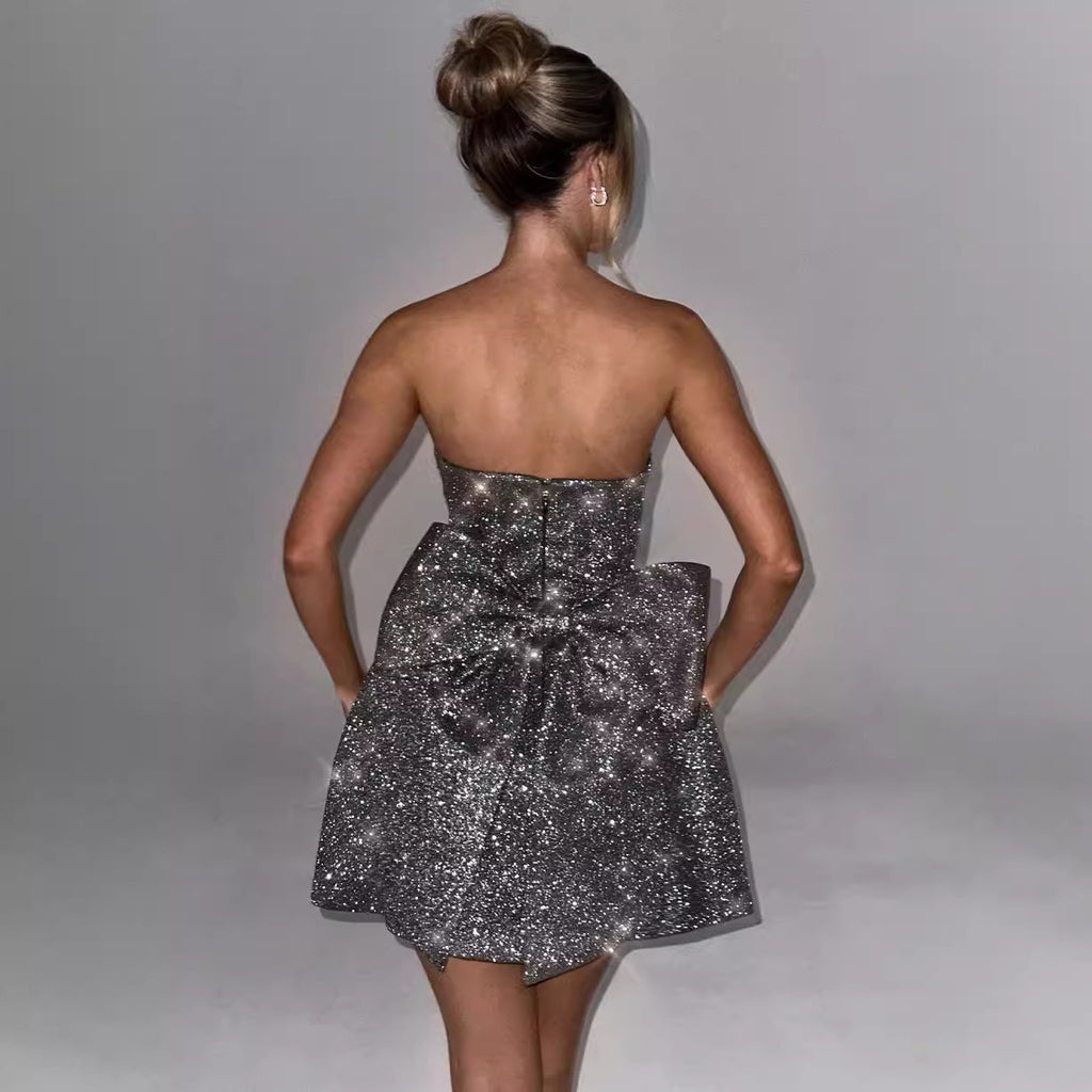 Women's Sleeveless Tube Top A-Line Dress