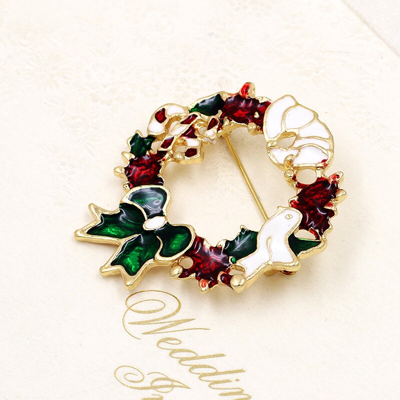 High-Quality Cartoon Christmas Brooch Set
