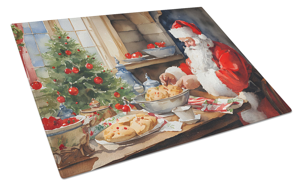 Cookies with Santa Claus Glass Cutting Board