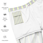 Men's Striped Swim Trunks