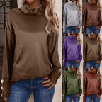 High Button Top Women's Sweater - European & American Style
