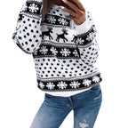 Christmas Reindeer Print Hoodie Sweatshirt | Streetwear