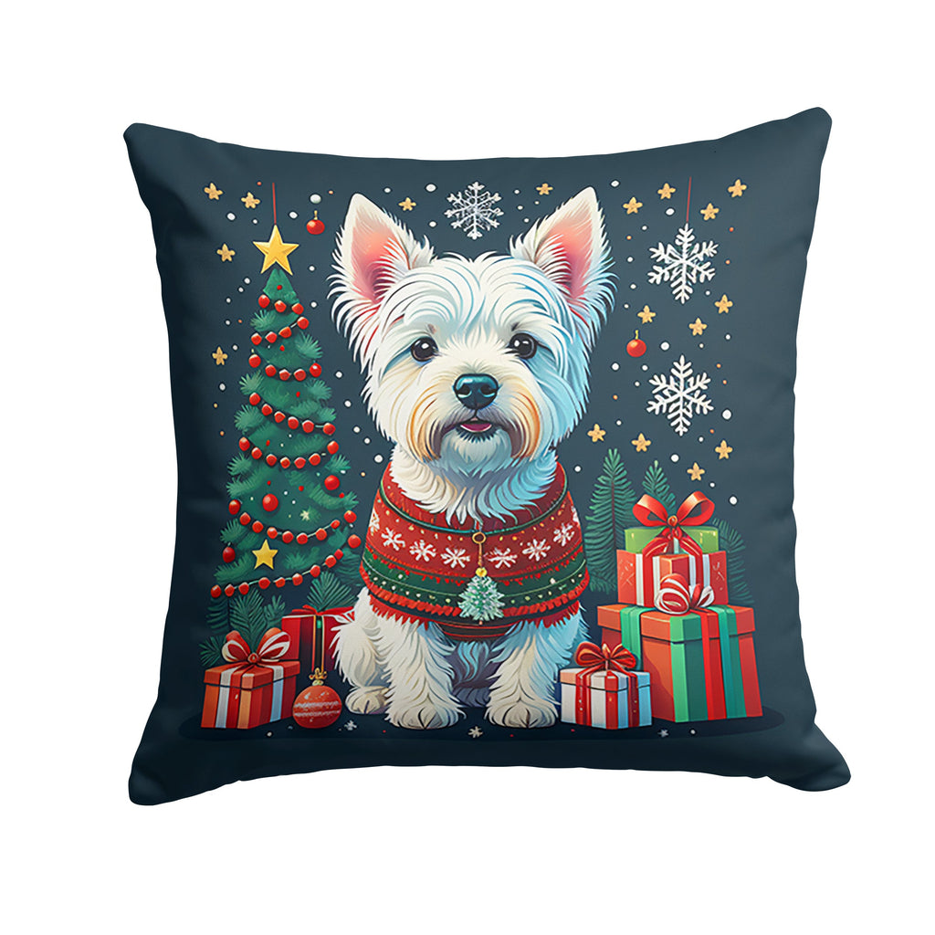 Westie Christmas Throw Pillow