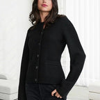 Women's Knitted Cardigan Sweater with Waist Design