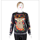 Reindeer Digital Christmas Crewneck Sweatshirt | Streetwear