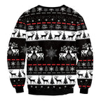 Amazon Mixed Color Reindeer Christmas Sweatshirt for Women | Streetwear