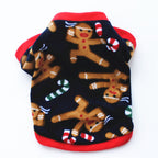 Dog Christmas Hoodie with Classic Pattern and Fluffy Jacket