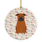 Merry Christmas Chinese Chongqing Dog Ceramic Ornament