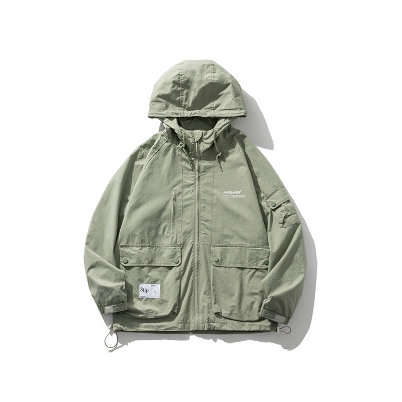 Men's Hooded Workwear Jacket with Big Pocket