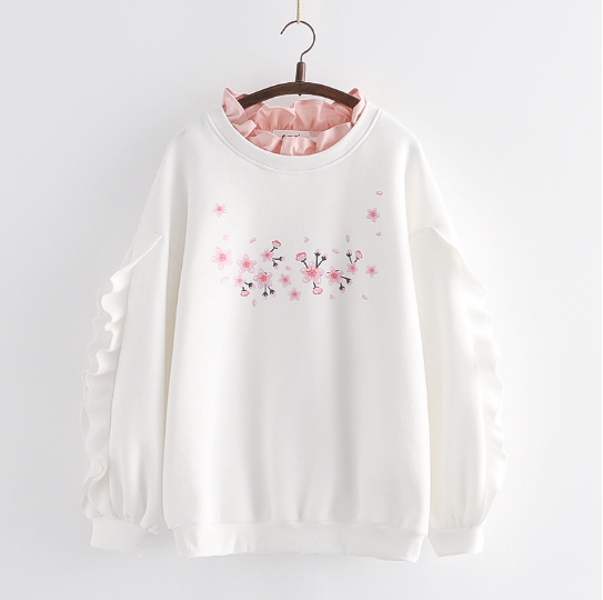 Printed Long Sleeve Pullover Top Without Hoodie | Streetwear