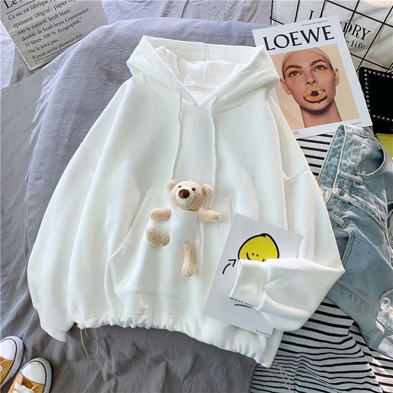 Kawaii Bear Ears Hoodie for Girls - Japanese Style | Streetwear