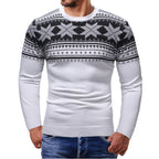 Men's Christmas Sweater with Geometric Patterns