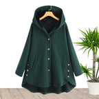 Fashion Women's Hooded Top with Irregular Hem Sweatshirt | Streetwear