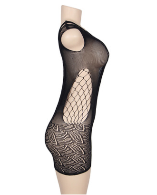 Lace Cutout Bodysuit Dress for Intimate Wear