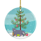British Shorthair Cat Christmas Ceramic Ornament