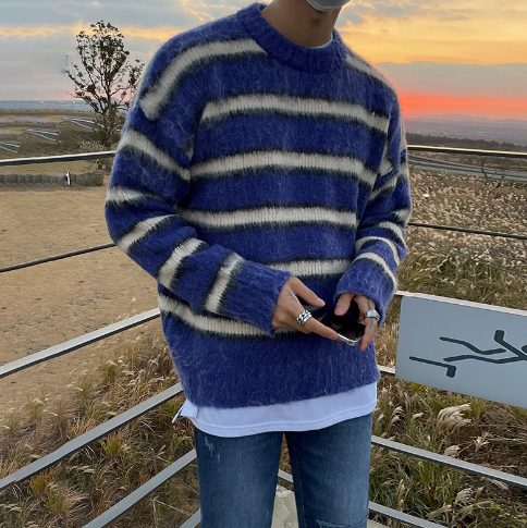 Retro Slouchy Plush Crewneck Sweater