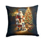 Boxer and Santa Claus Throw Pillow