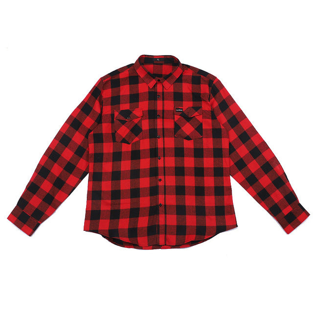 Yapu 100% Cotton Oversized Plaid Flannel Shirt Jacket