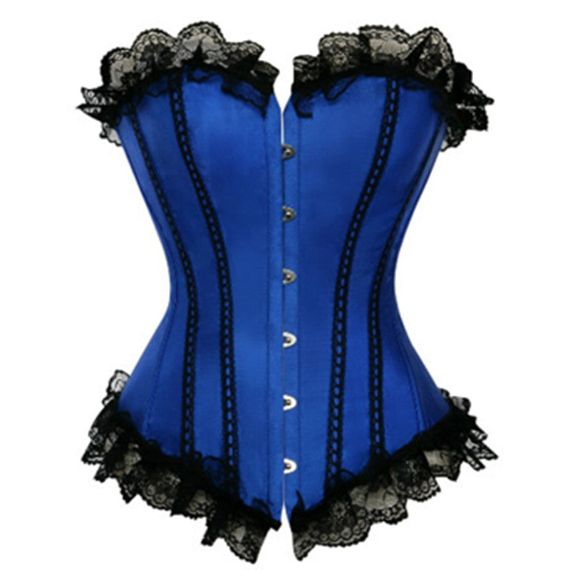 Vintage Lace Bustier with Bow for Show Girls