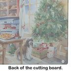 Havanese Christmas Cookies Glass Cutting Board