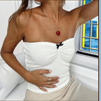 Women's Aesthetic Knitted Strapless Ruffle Corset Top