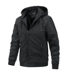 Men's Casual Thin Cotton Hooded Jacket - Large Size